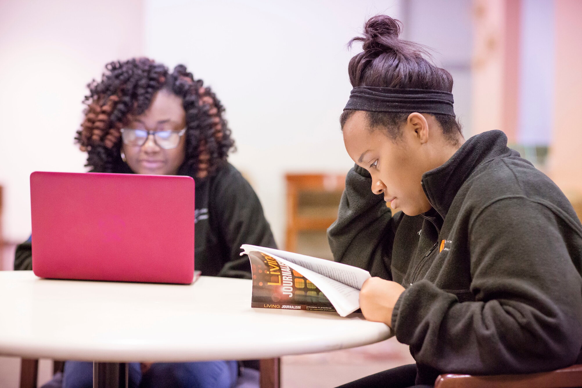 students studying