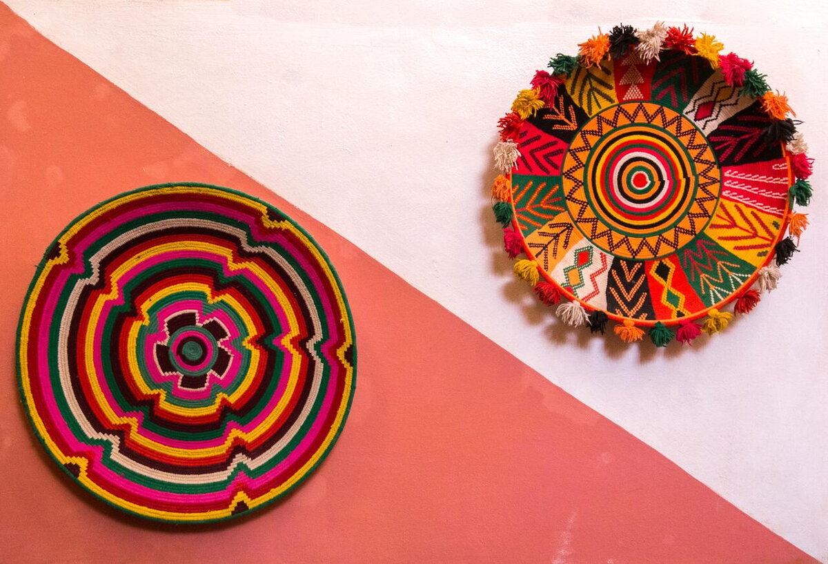 African baskets close-up