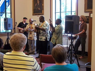 Malawian music performance at Urbana Free Library, 2011.