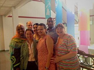CAS Staff and students celebrate Josh Mlay's graduation and thesis defense