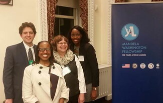 Morgan Hollie (left), LAS Global Studies Senior and Center for African Studies FLAS Fellow